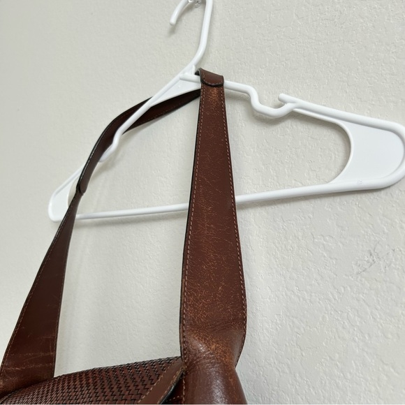 Bally Woven Leather Shoulder Handbag Rich Brown Late 90s/Early 2000s - Picture 7 of 16